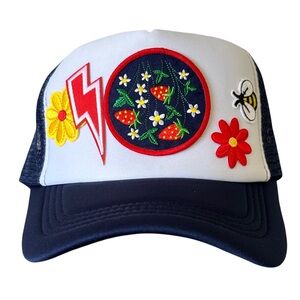 Colorful Retro Embroidered Trucker Hat
